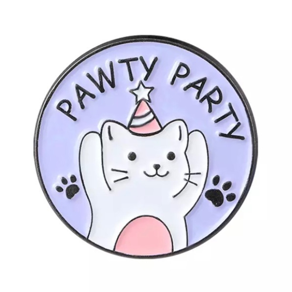 6/$30 Pawty Party Festive Cat Kitten Enamel Pin